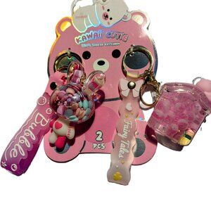 Kawaii Cutie Liquid Shaker Keychain 2 Pack